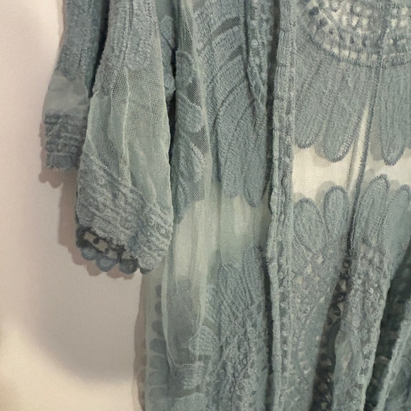 Rebellion Again Size Small Sheer Long Cover-Up/Kimono - Picture 8 of 9